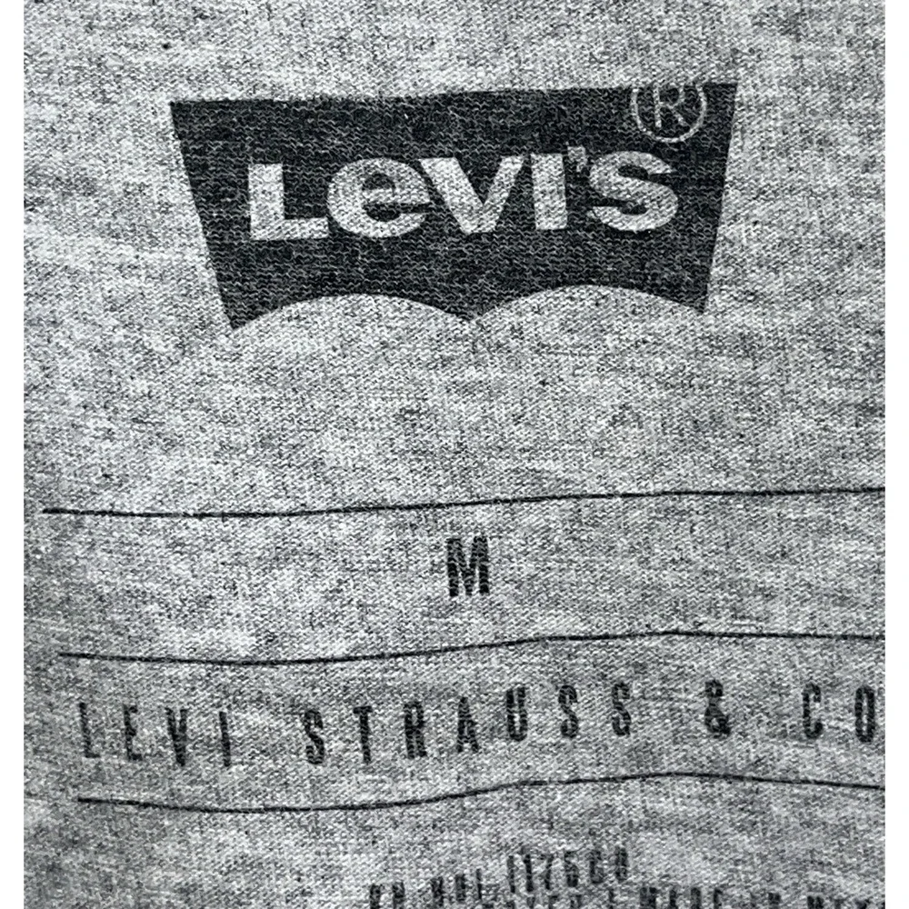 Levi's T-Shirt Men's Medium Gray Graphic 73 Collegiate Americana‎ Heritage